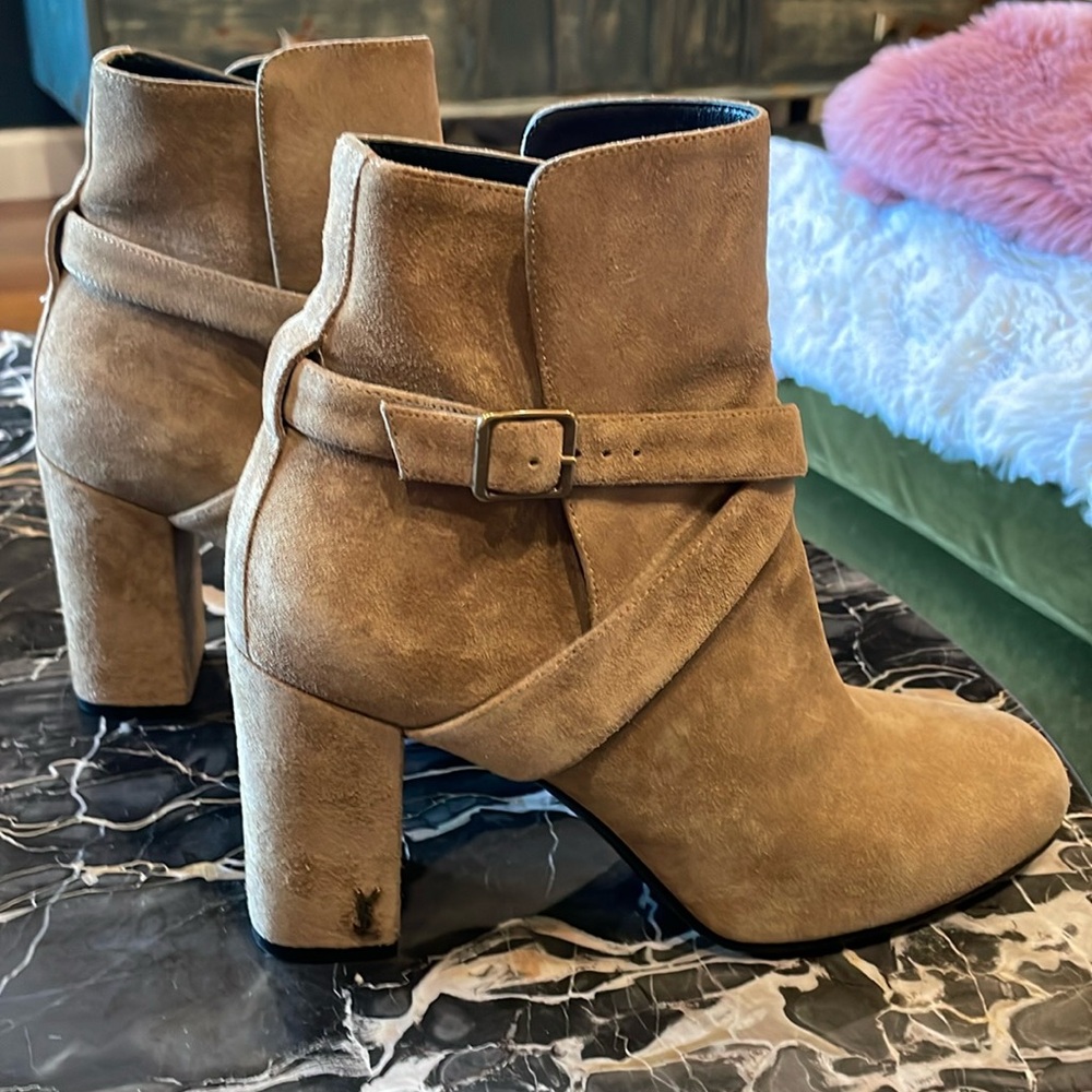 Saint Laurent "Babies" 90 Cross Ankle Boot